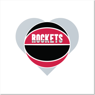 Heart Shaped Houston Rockets Basketball Posters and Art